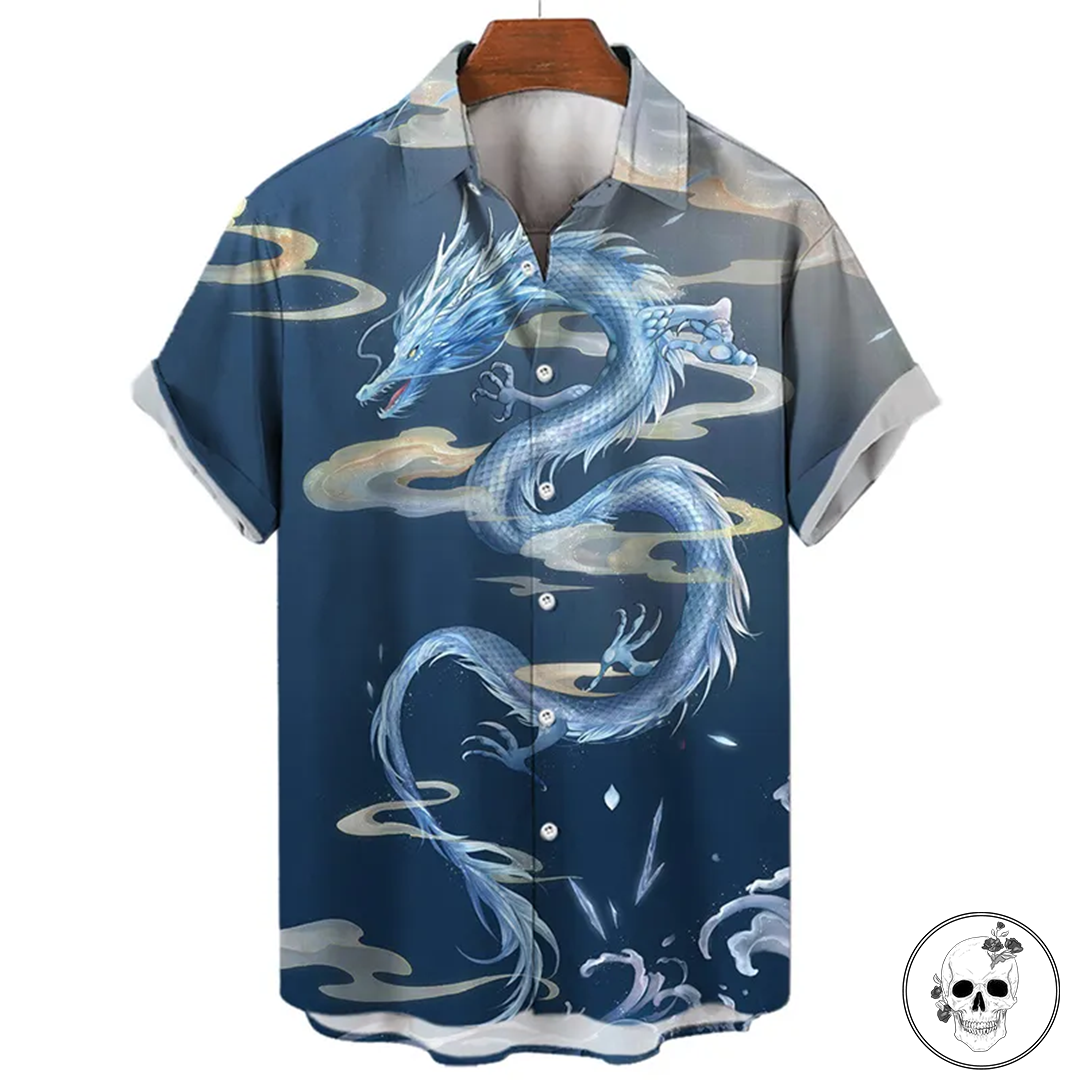 Ocean Blue Dragon Hawaiian shirt
