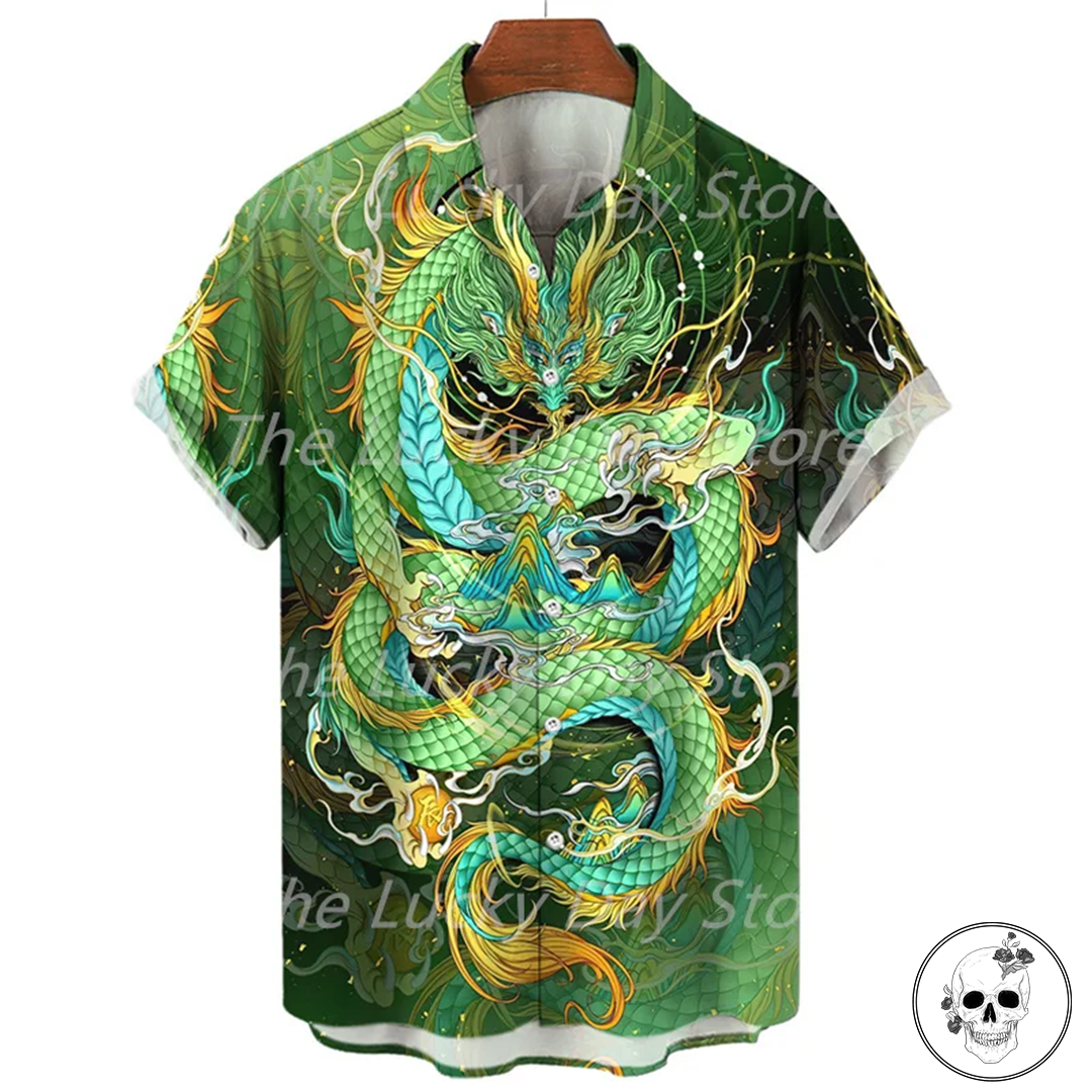 Green Dragon Hawaiian shirt