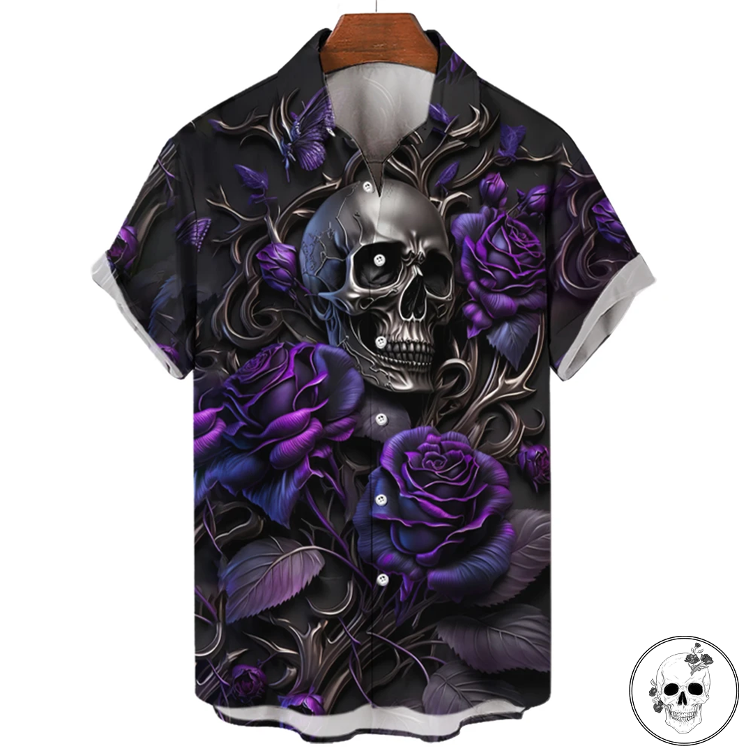 Hawaiian T-shirt - Skull King