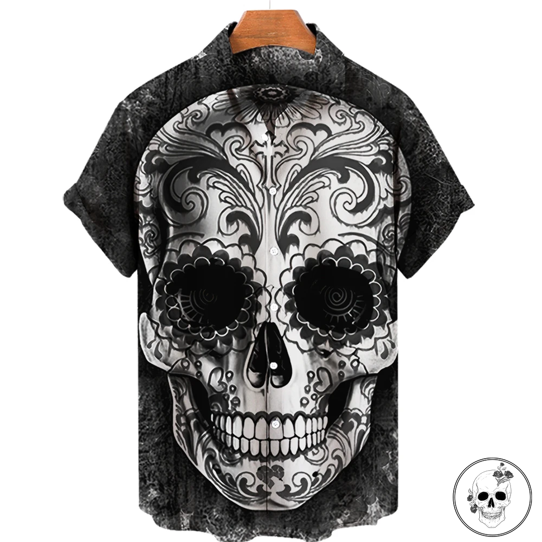 Skull and Darkness hawaian shirt