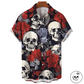 Rose and Skull Hawaiian shirt